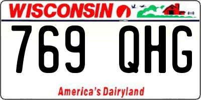 WI license plate 769QHG