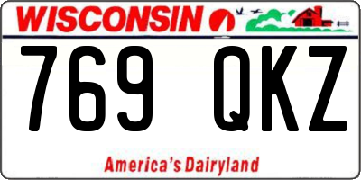 WI license plate 769QKZ