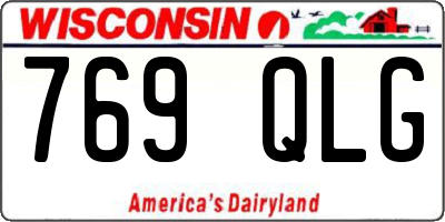 WI license plate 769QLG