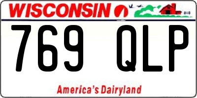 WI license plate 769QLP