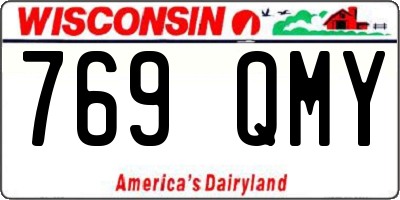 WI license plate 769QMY