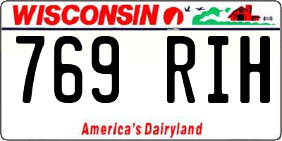 WI license plate 769RIH