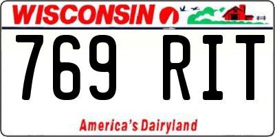 WI license plate 769RIT