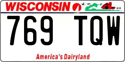 WI license plate 769TQW