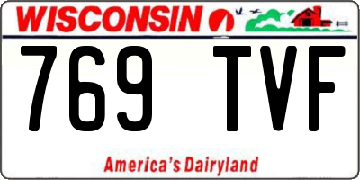 WI license plate 769TVF