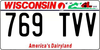 WI license plate 769TVV
