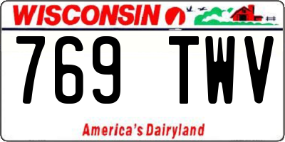 WI license plate 769TWV