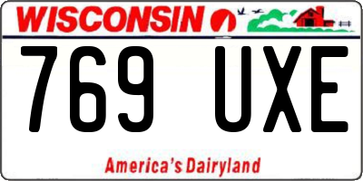 WI license plate 769UXE