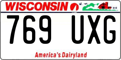 WI license plate 769UXG