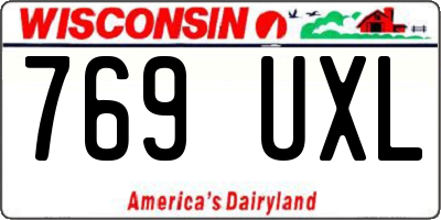 WI license plate 769UXL