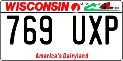WI license plate 769UXP