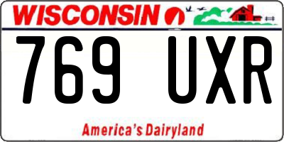 WI license plate 769UXR