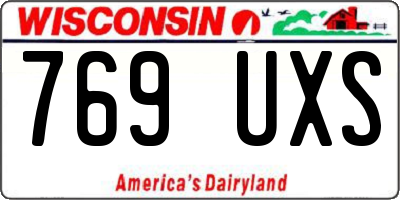 WI license plate 769UXS