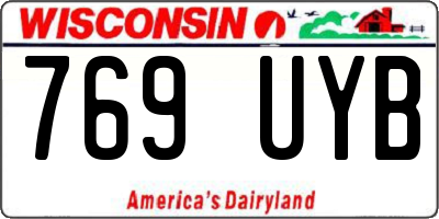 WI license plate 769UYB