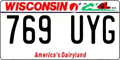 WI license plate 769UYG