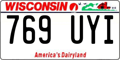 WI license plate 769UYI