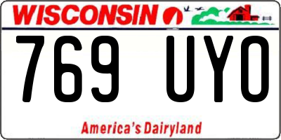 WI license plate 769UYO