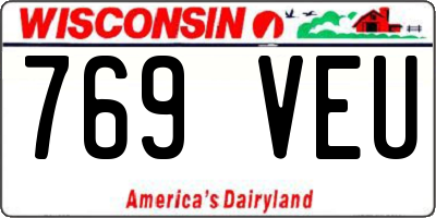 WI license plate 769VEU