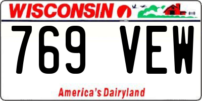 WI license plate 769VEW