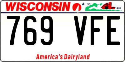 WI license plate 769VFE