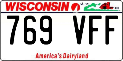 WI license plate 769VFF