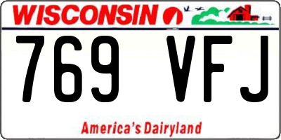 WI license plate 769VFJ