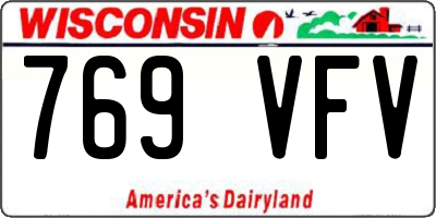 WI license plate 769VFV