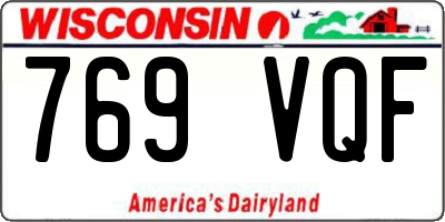 WI license plate 769VQF