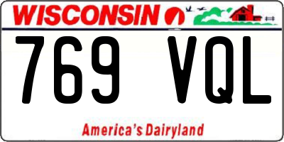 WI license plate 769VQL