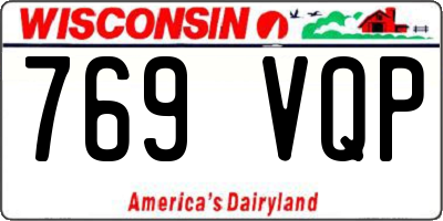 WI license plate 769VQP