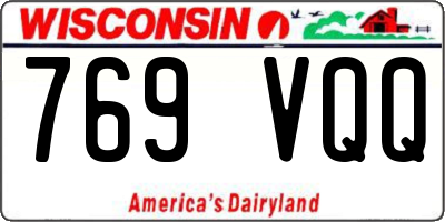WI license plate 769VQQ