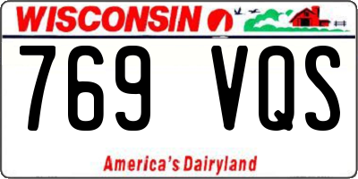 WI license plate 769VQS