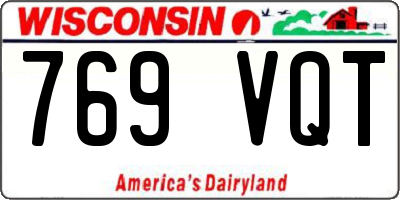WI license plate 769VQT