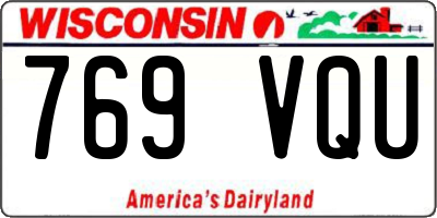 WI license plate 769VQU