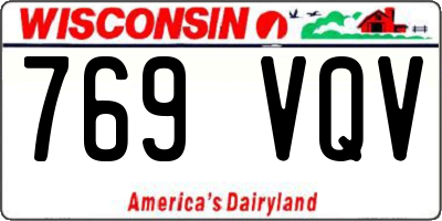 WI license plate 769VQV
