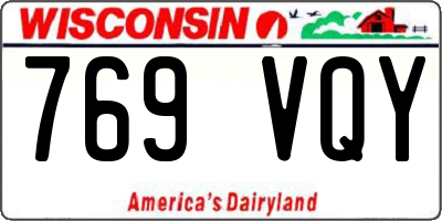 WI license plate 769VQY