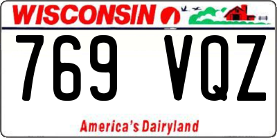WI license plate 769VQZ