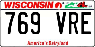 WI license plate 769VRE