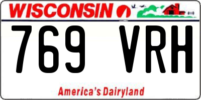 WI license plate 769VRH