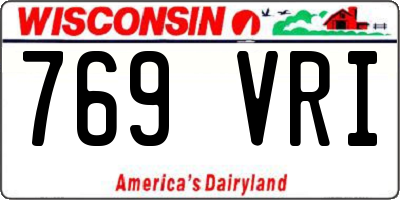WI license plate 769VRI