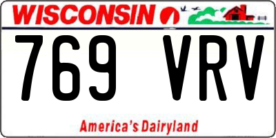 WI license plate 769VRV