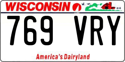WI license plate 769VRY