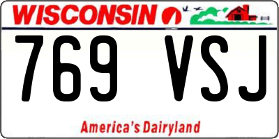 WI license plate 769VSJ