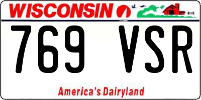 WI license plate 769VSR
