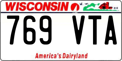 WI license plate 769VTA