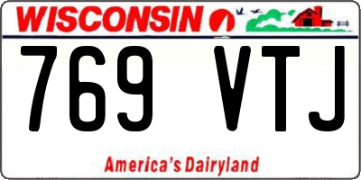 WI license plate 769VTJ