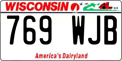 WI license plate 769WJB