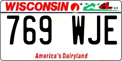 WI license plate 769WJE