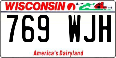 WI license plate 769WJH