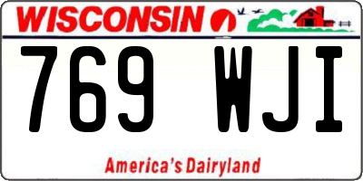 WI license plate 769WJI